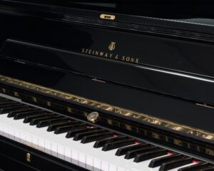 Steinway & Sons Model K with Adsilent in Polished Black