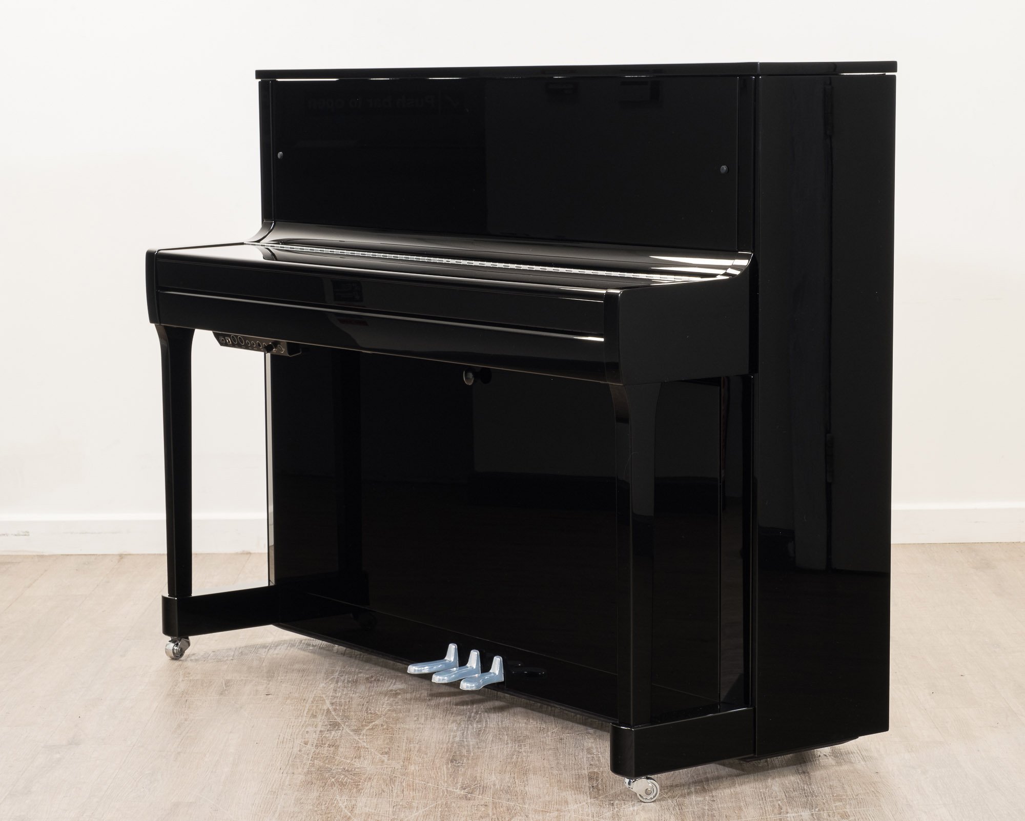 Kawai K200 ATX4 Silent Piano in Polished Black with Chrome Fittings