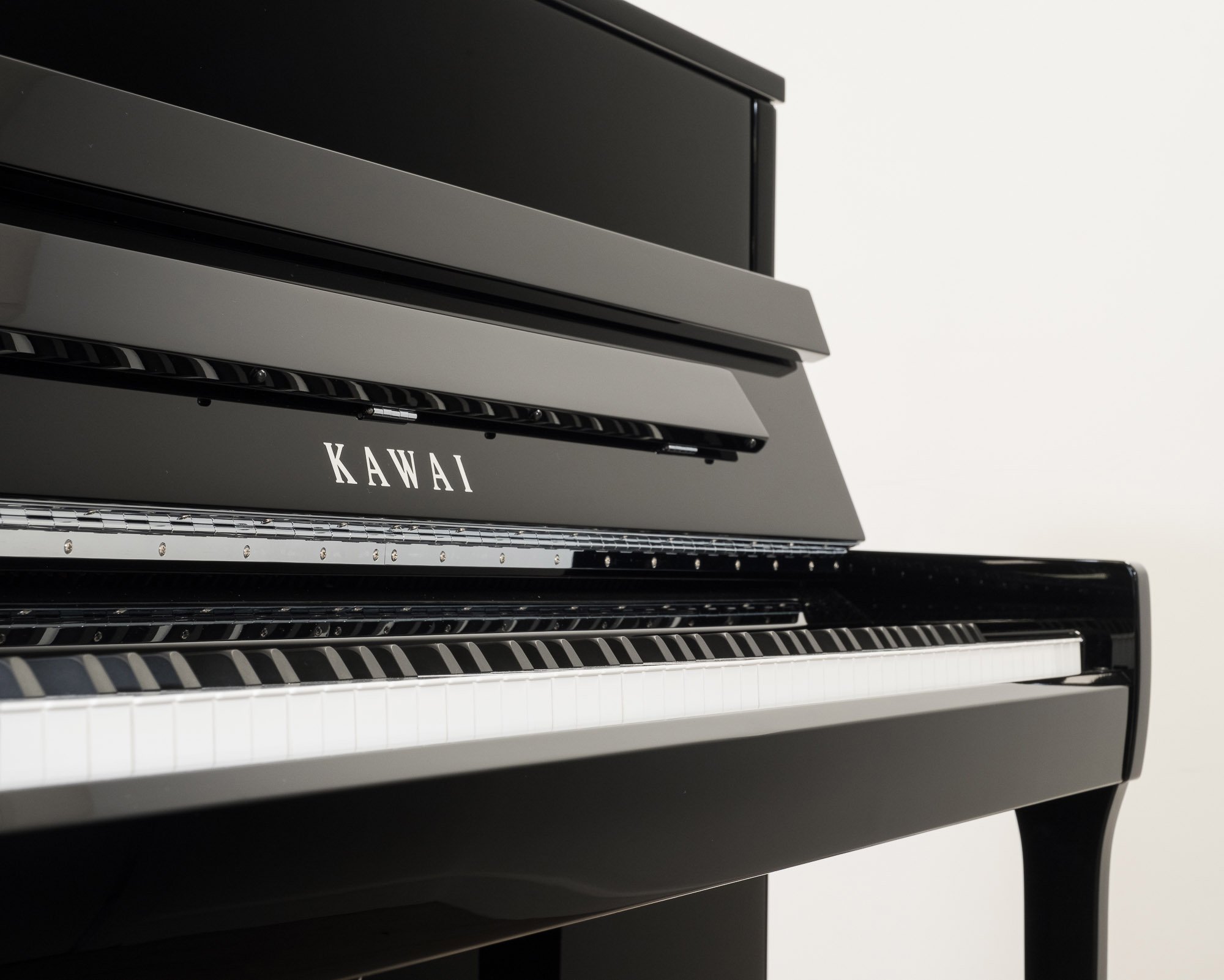 Kawai K200 ATX4 Silent Piano in Polished Black with Chrome Fittings